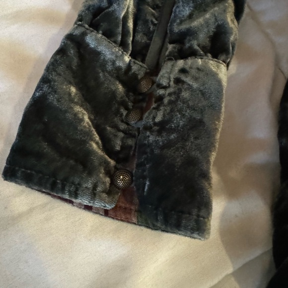 Anthropologie Holding Horses Pullover Green Velvet dress size small - Picture 9 of 9